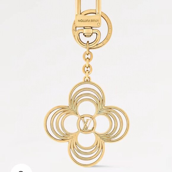 Louis Vuitton Gold-Tone Flower Keychain/Bag Charm w/ Original Packaging - Picture 6 of 6
